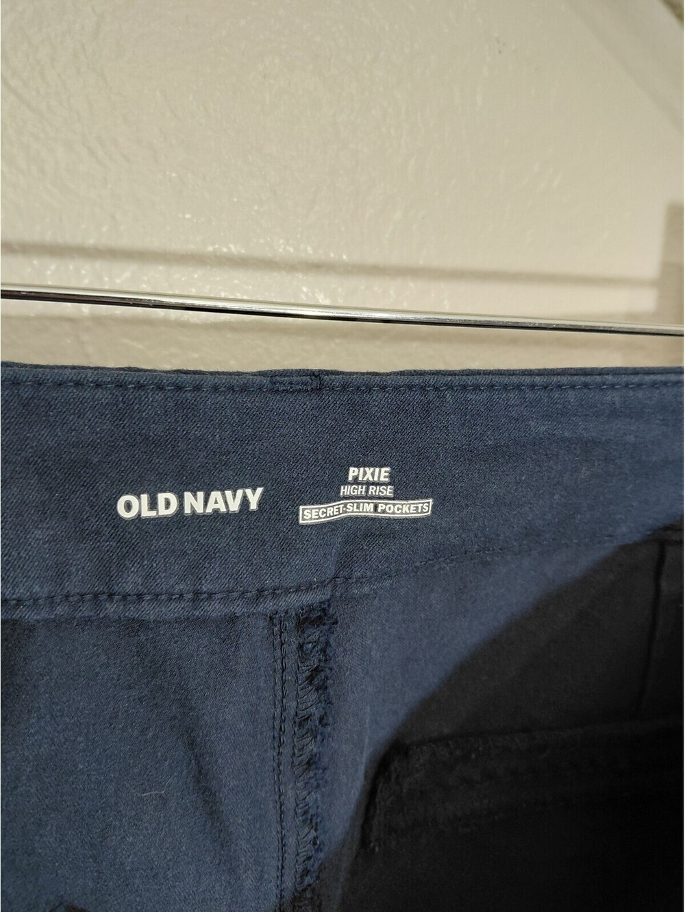 Old Navy Pixie High Rise Secret-Slim Pockets Navy Blue Pants Size 14 - Picture 4 of 4